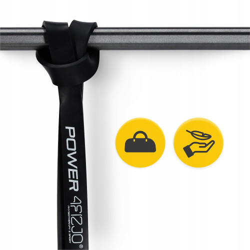 Резинка для фитнеса  4FIZJO Power Band 22 мм 12-17 кг Black - фото №4